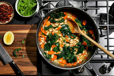 Brothy Tuscan Cannellini Beans & Greens