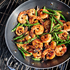 Honey-Garlic Shrimp with Blistered Green Beans – HexClad Cookware EU