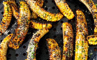 Grilled Garlic-Parm Corn Ribs