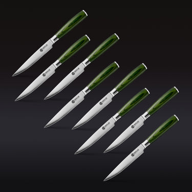 Damascus Steel Steak Knife Set, 8-pc