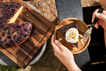 Upside Down Cherry Cornmeal Cake