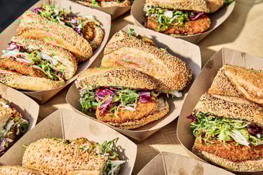 Crispy Chicken Sandwich with Fried Caper Aioli