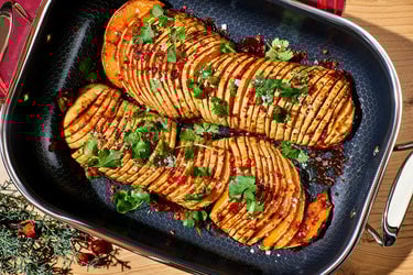 Spiced Herby Hasselback Butternut Squash