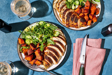 Roasted Lemon Chicken with Sweet Potato & Arugula-Fennel Salad