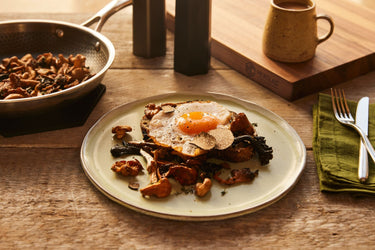 Chris Baber’s Mushroom on Toast with Fried Duck Egg