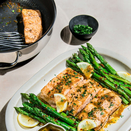 Hybrid-Sautépfanne mit Deckel, 4,3 Liter