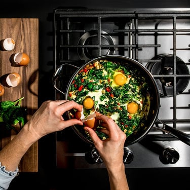 3 Liter fassende Hybrid-Sautépfanne mit Deckel