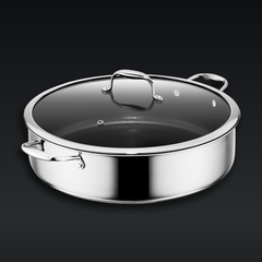 Hybrid Deep Sauté Pan with Lid, 9.5 Litre