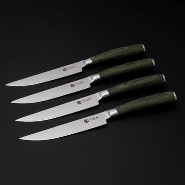 4 pc Japanese Damascus Steel Steak Knife Set