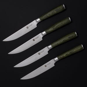 4 pc Japanese Damascus Steel Steak Knife Set