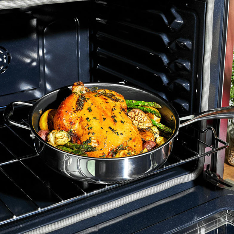 5 Litre Hybrid Deep Sauté Pan with Lid | HexClad EU