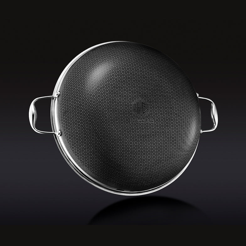 35 cm HexClad Wok with Lid | High End Cooking Wok | Hybrid