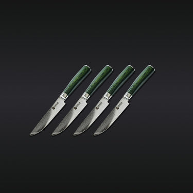 4-teiliges Steakmesser-Set aus japanischem Damaszenerstahl