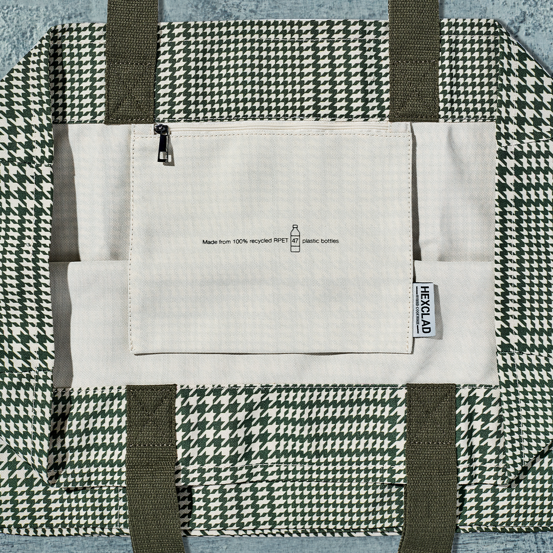 The Everything Everywhere Bag (Houndstooth‑Forest)