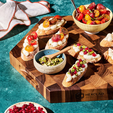 Charcuterie-Board aus Walnussholz