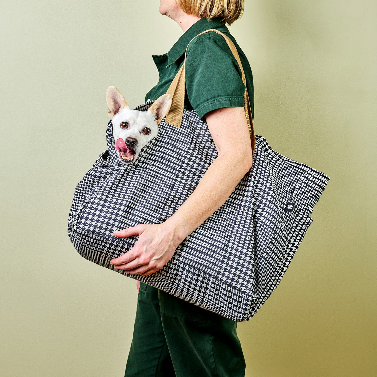 Everyday Tote Bag (Pied-de-poule – Zwart)