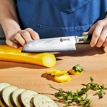 Damascus Steel 18 cm Santoku Knife