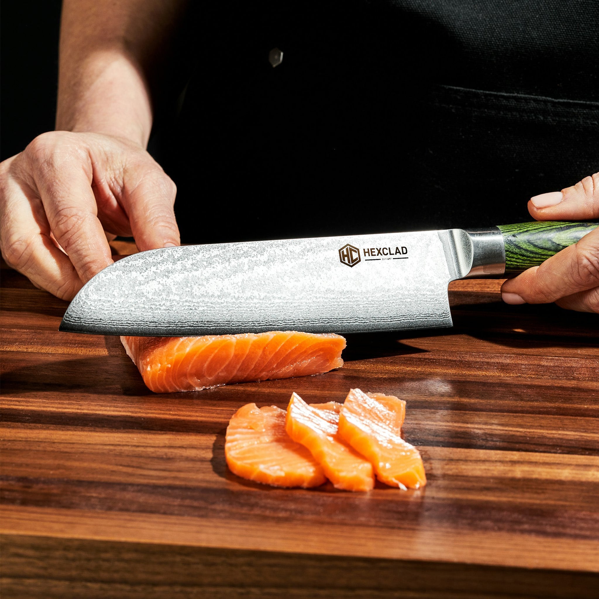 Damascus Steel Knife Set: 6 Pieces | HexClad – HexClad Cookware EU