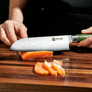 Damascus Steel 18 cm Santoku Knife