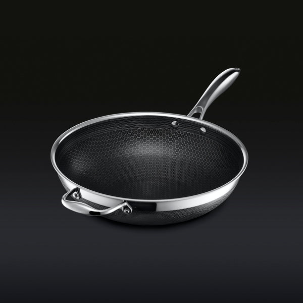 30cm Clad Wok  Clad Stainless Steel Cookware by HexClad – HexClad Cookware  EU