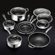 Batteria ibrida HexClad con coperchi, 13 pz