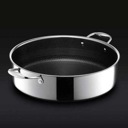 Hybride diepe hapjespan/frituurpan van 6,6 liter met deksel