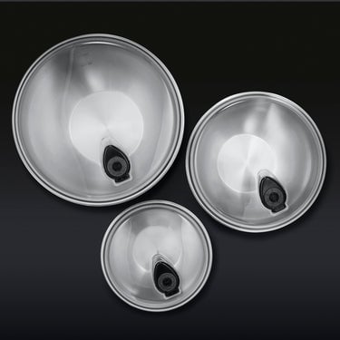 HexClad Edelstahl Rührschüssel Set inkl. Deckel mit Vakuumversiegelung