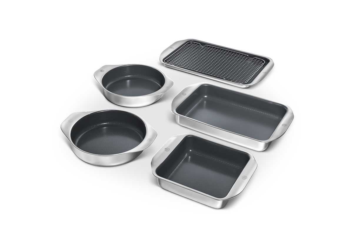 Set di stampi e teglie da forno ibridi, 6 pezzi