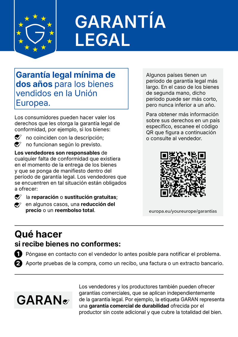 Tus derechos legales sobre la garantía
