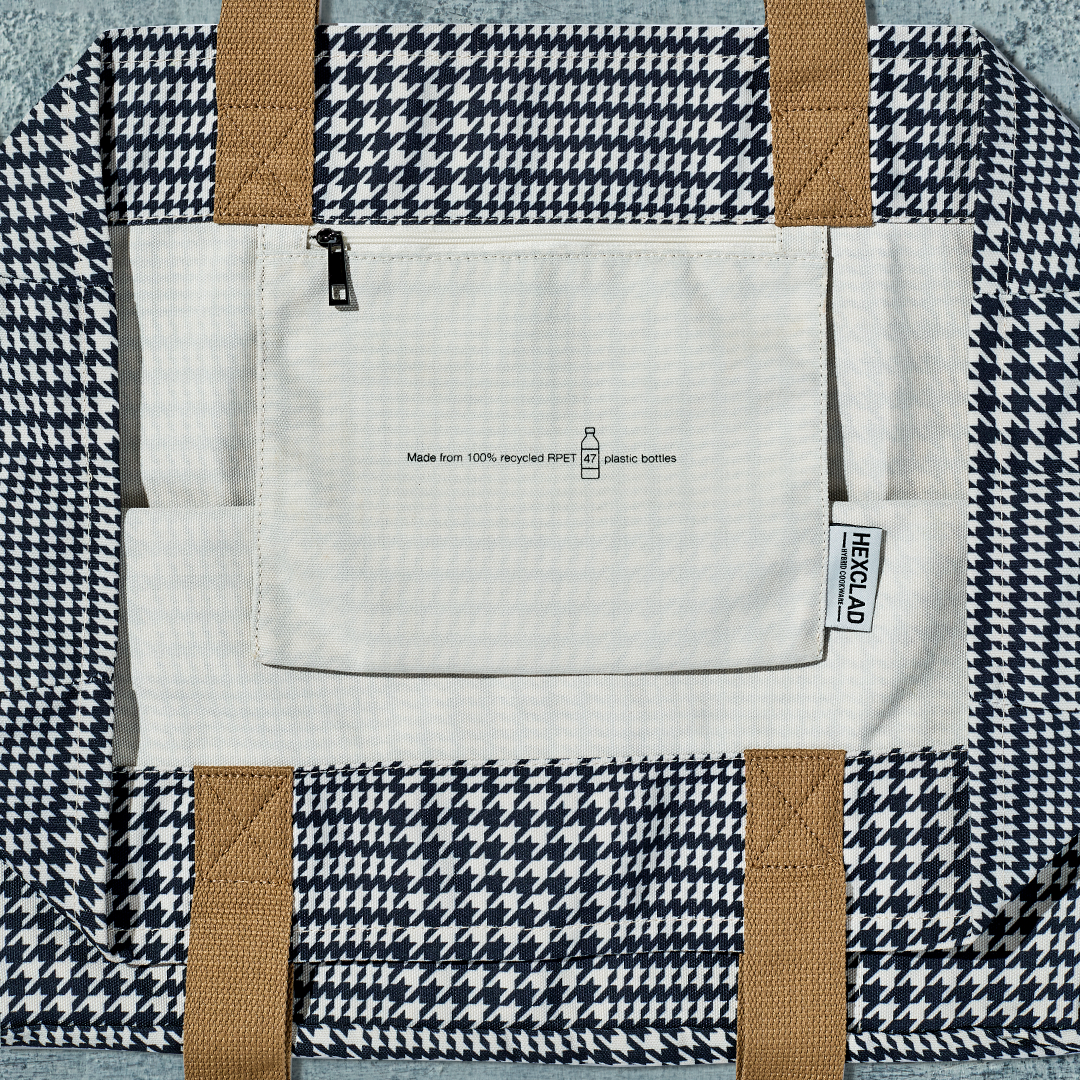 Everyday Tote Bag (Pied-de-poule – Zwart)