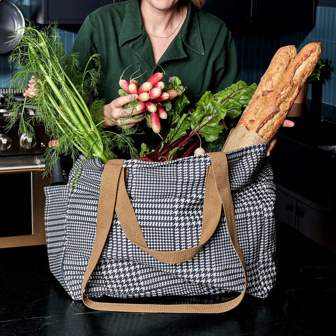 Everyday Tote Bag (Pied-de-poule – Zwart)