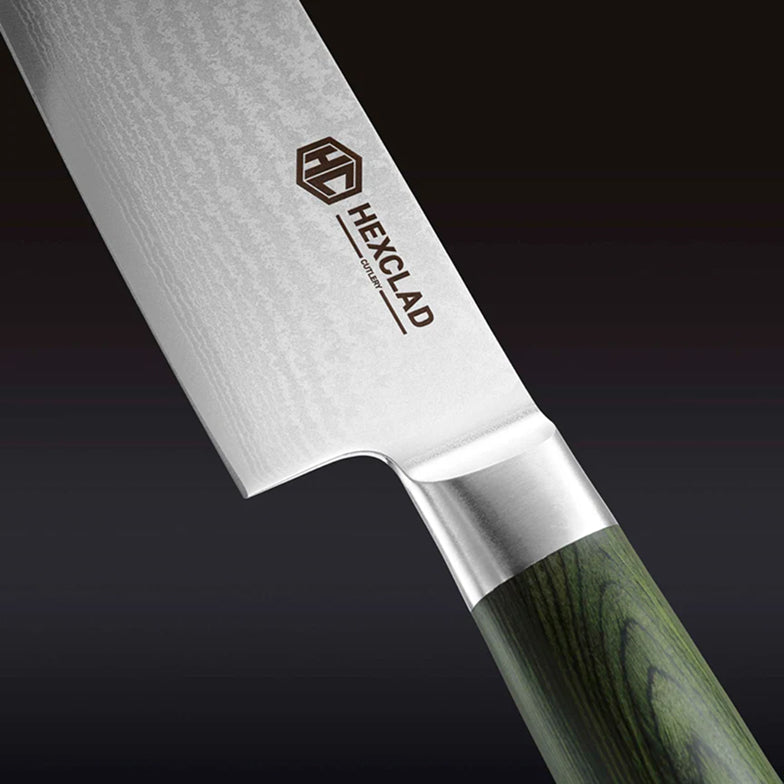 6pc Japanese Damascus Steel Knife Set w/ Magnetic Knife Block