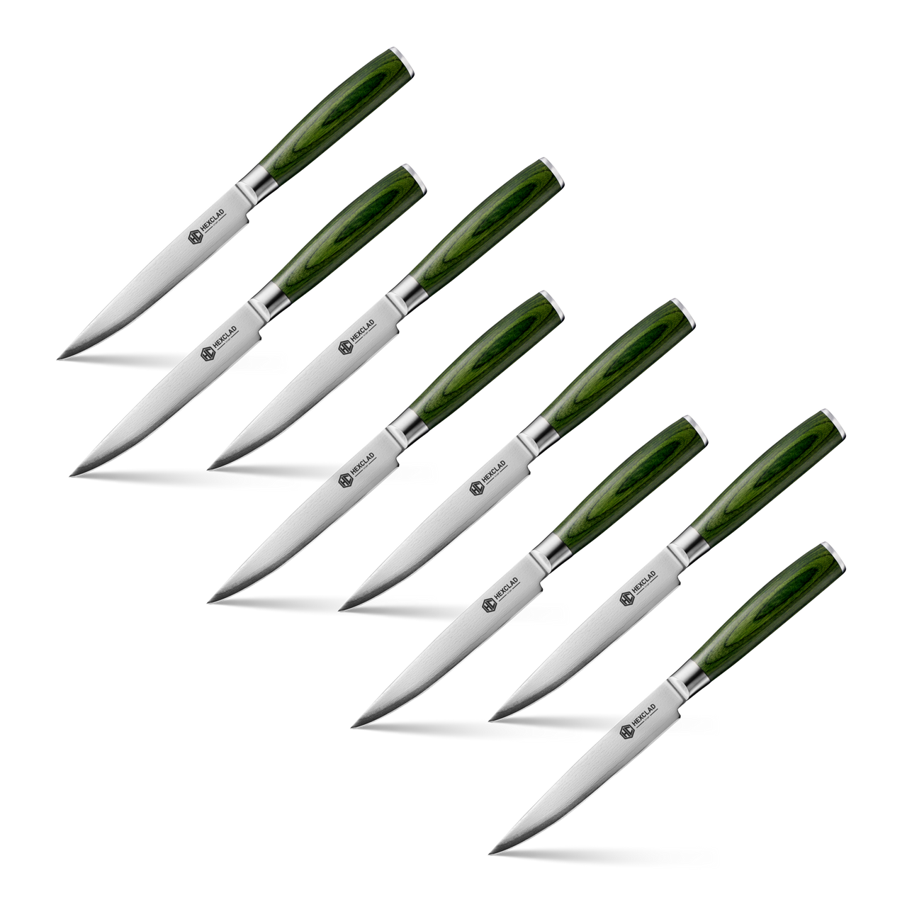 Set coltelli da bistecca in acciaio damasco, 8 pezzi