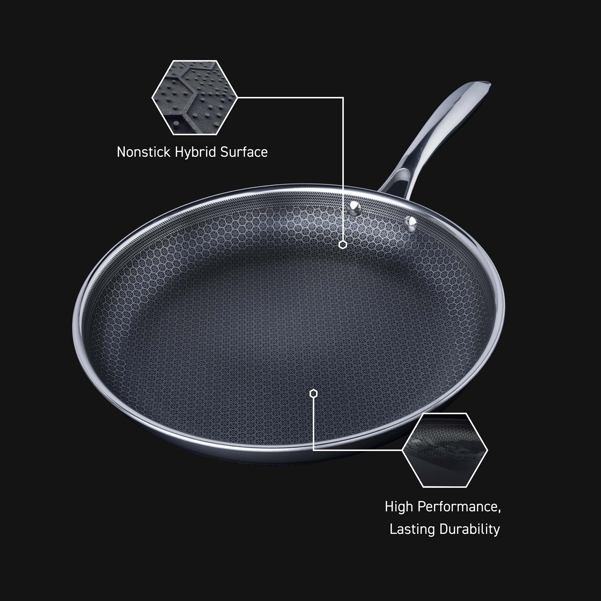 Kookset, Kookpan met Deksel | HexClad | 25 cm en 30 cm Pannen