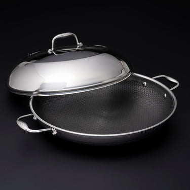 35 cm HexClad Hybrid-Pfanne mit Deckel