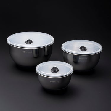 metal mixing bowls with lids