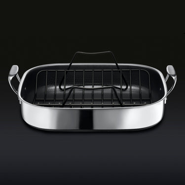 Skottsberg RVS Braadslede Met Rek 35 x 25 cm - Stainless Steel Skottsberg RVS Braadslede Met Rek 35 x 25 cm - Stainless Steel